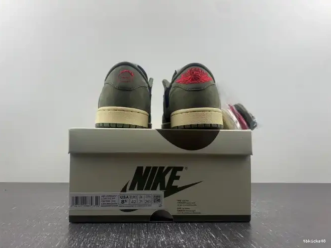 Rep TBkick OG SP 1 SCOTT OLIVE' AIR DM7866-002 X TRAVIS LOW 'BLACK JORDAN 0517